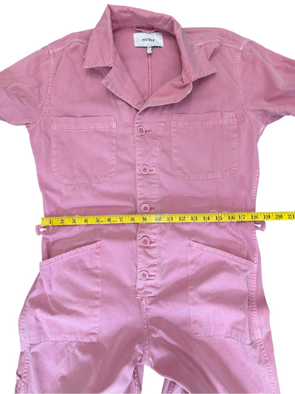 pistola Pink Short-Sleeve Utility Jumpsuit - Picture 7 of 10